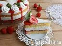 Túrókrém torta eperrel – 1. kép