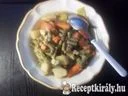 Zöldbabos-zöldséges egytál szalonnával, marhahússal – 2. kép
