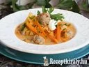 Zöldséges kelkáposztaleves, marhahúsgombócokkal – 2. kép