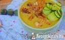 Zöldségkrémleves ropogós halkockákkal - paleo – 2. kép