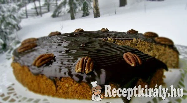 Mogyorós gesztenyés sütemény csokimázzal recept