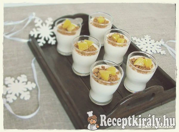 Narancsos panna cotta mézeskaláccsal recept