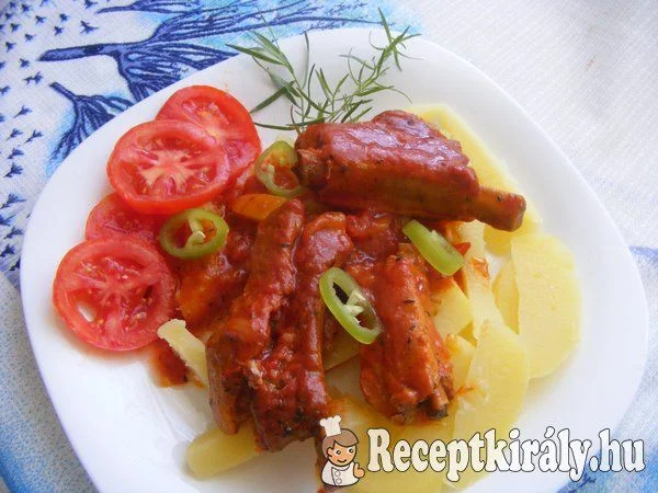 Paradicsomos sült oldalas recept