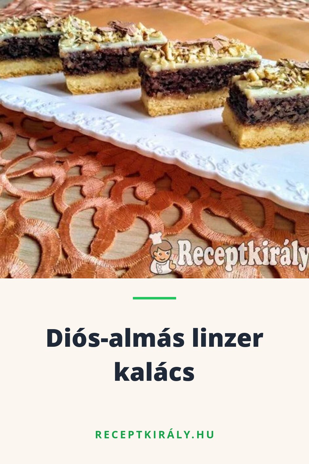 Diós-almás linzer kalács - Receptkirály.hu