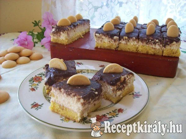 Pisztáciás kávés túrókrémes süti