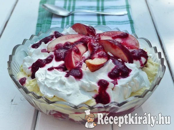 Réteges Peach Melba krém recept