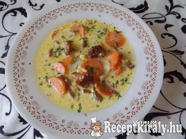 Rókagombás leves recept