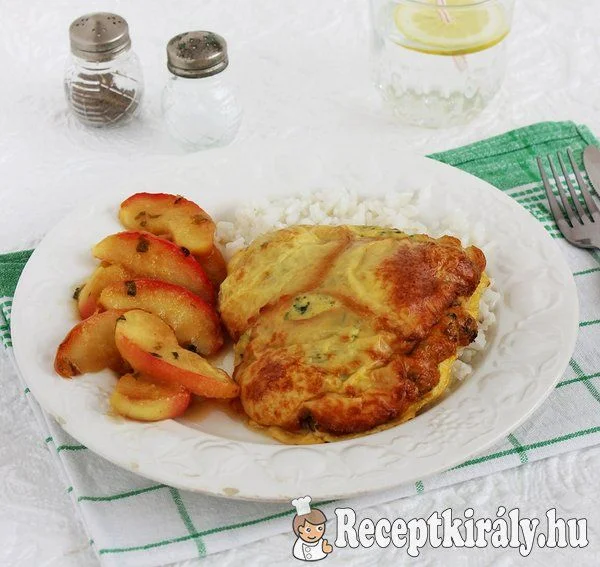 Sajtos csirkemell tejszínes almával recept