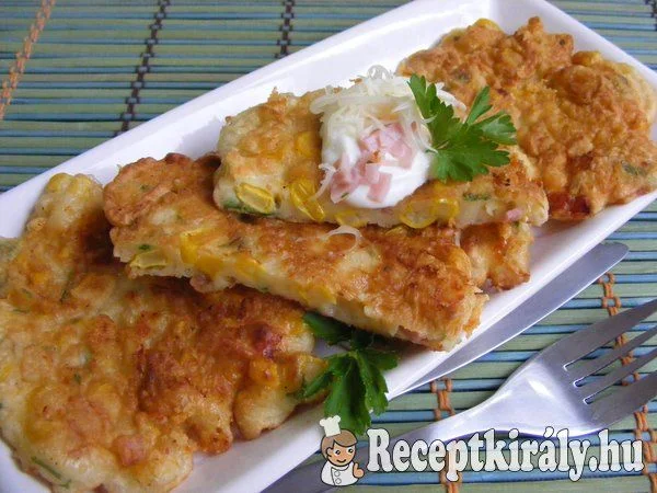 Sajtos-sonkás kukoricatócsni recept