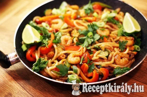 Serpenyőben sült királyrákos tésztaétel recept