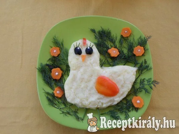 Spárgababos krumplipürés kiscsibe