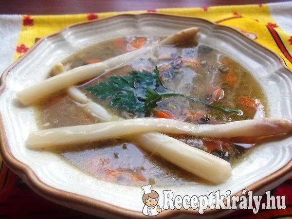 Spárgaleves zöldségesen recept