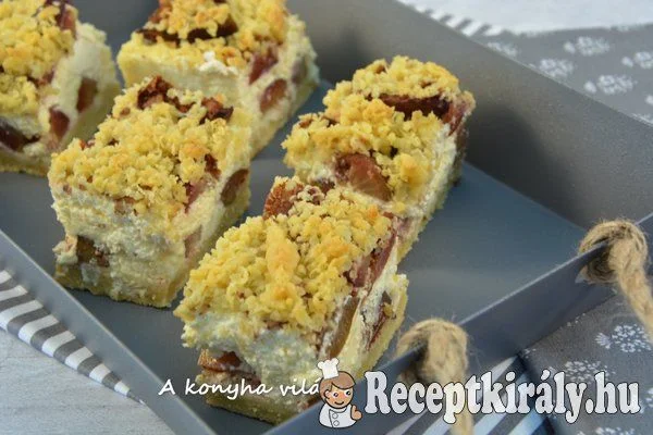 Szilvás túros kocka recept
