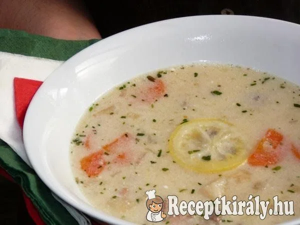 Tárkonyos pulykaaprólék leves recept