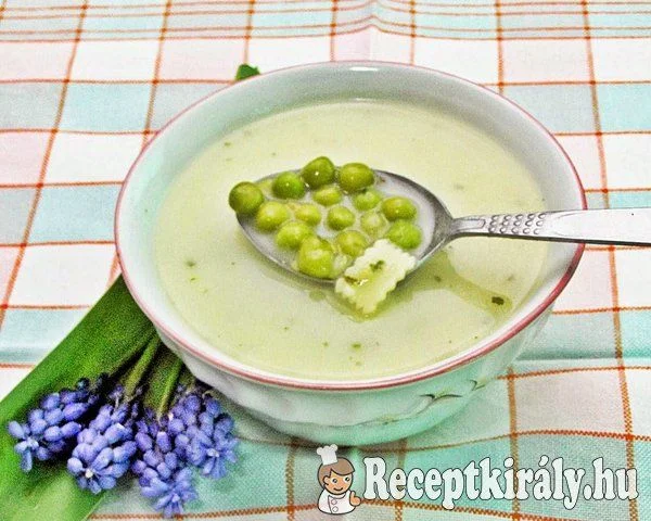 Tejszínes zöldborsóleves recept