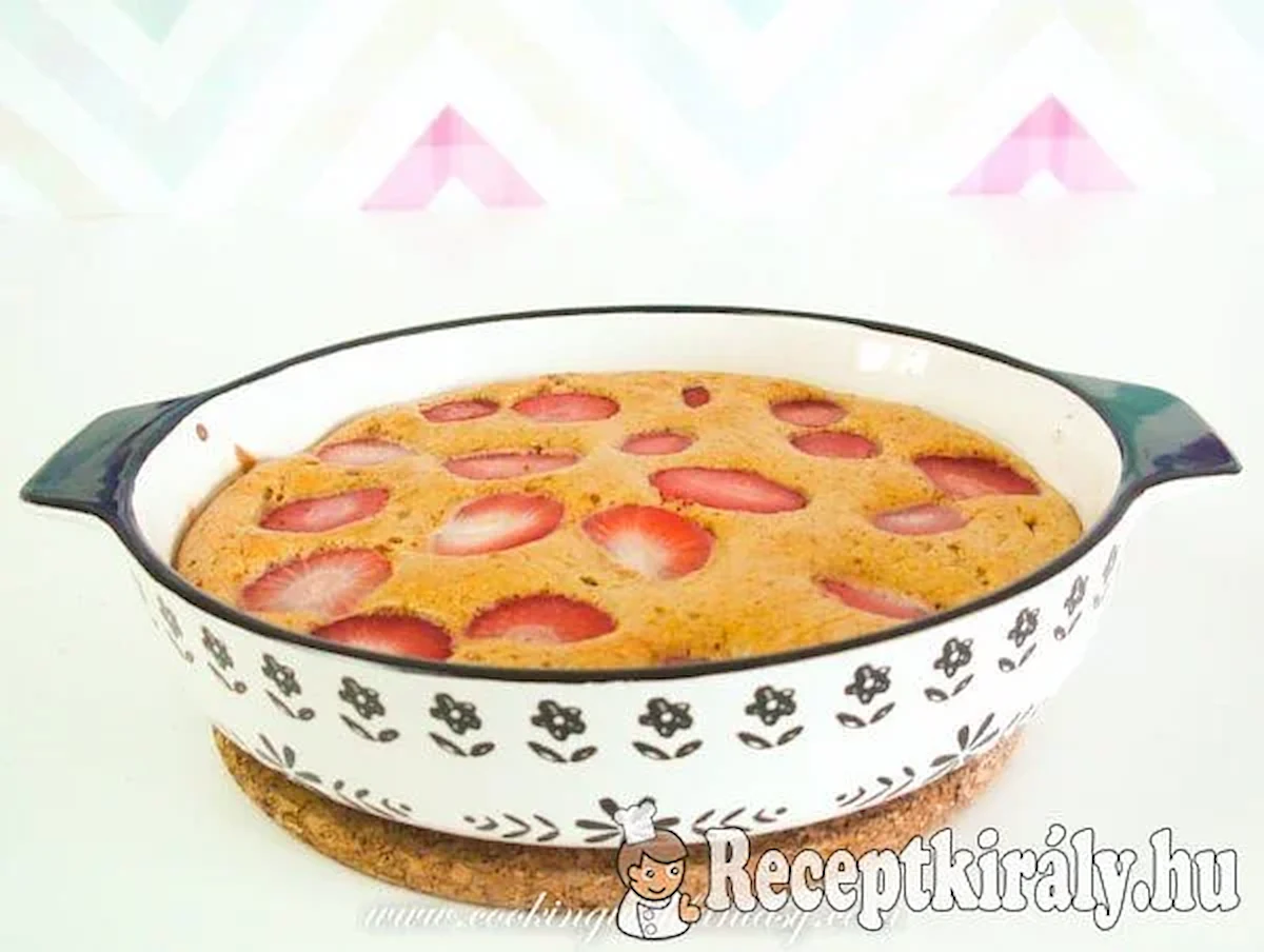 Teljes kiőrlésű vaníliás epres piskóta, hajdinaliszttel, kókuszcukorral recept