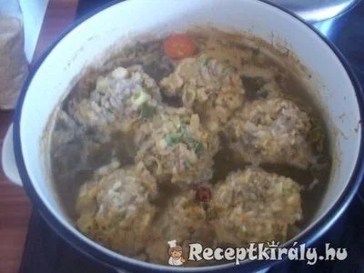 Erdélyi csorba csirkemájas húsgombóccal – 2. kép