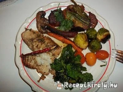 Grillezett pangasius édeskrumplival zöldségekkel – 2. kép