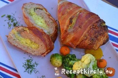Kapros túróval töltött csirke rolád – 2. kép