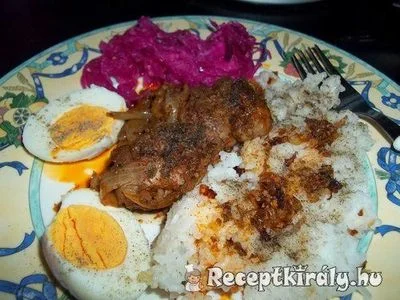 Resztelt csirkemáj tojással rizzsel – 3. kép
