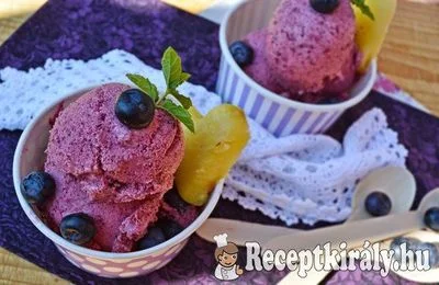Áfonyás ananászos mentás fagyi - paleo – 4. kép