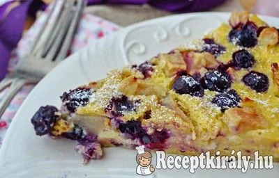 Áfonyás körtés palacsinta pite - paleo