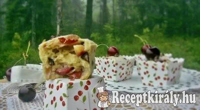 Cseresznyés csokis cupcake – 2. kép