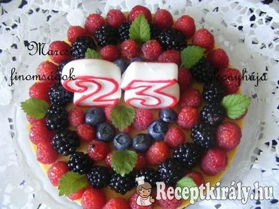 Gyümölcsös, sült sajttorta – 2. kép