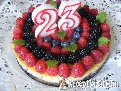 Gyümölcsös, sült sajttorta – 1. kép