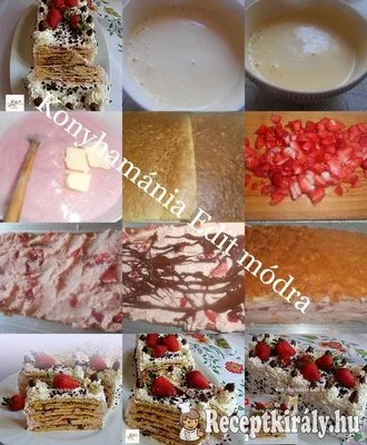 Vienetta sütemény eperrel és csokival – 2. kép