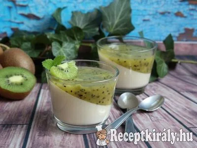 Kivis-vaníliás panna cotta – 4. kép