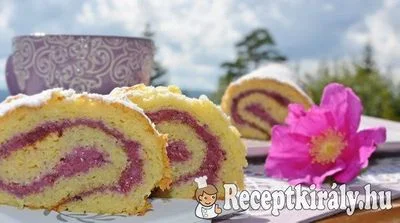 Málnalekváros piskótatekercs – 2. kép