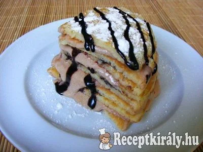 Mascarponés-mogyorókrémes palacsintatorony – 3. kép