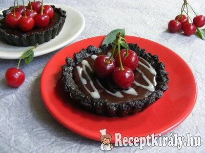 Meggyes-csokoládés mini pite, sütés nélkül – 2. kép