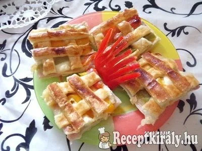 Sajtos-sonkás reggeli vagy vacsora szelet – 4. kép