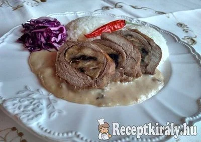 Töltött sertésdagadó erdei gombával