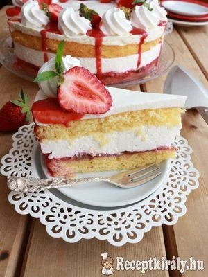 Túrókrém torta eperrel – 4. kép
