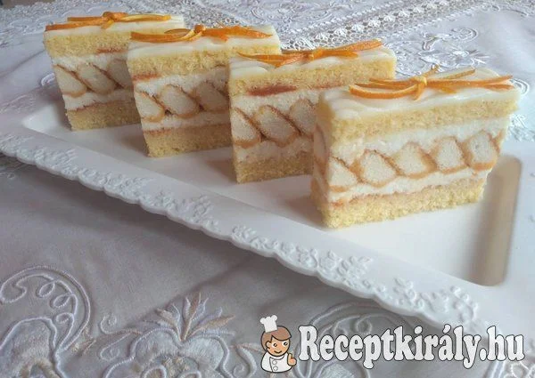 Túrós-narancsos szelet recept