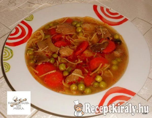 Vargányás sertésragu leves recept