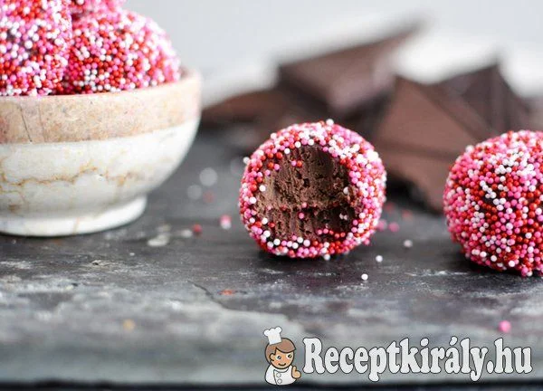 Vörösboros csokoládé trüffel recept