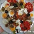 Saláta tojással szardinellával fetával
