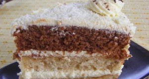 Vaníliás torta háromféle piskótából