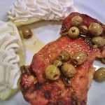 Olívabogyós rozmaringos csirkecomb filé