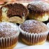 Pudinggal töltött fekete-fehér muffin