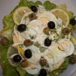 Majonézes saláta tojással olívabogyókkal 1