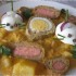 Édeskáposzta főzelék krumplival tojásegerekkel