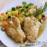 Zöldséges csirkemell bormártással 2