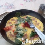 Spenótos, sonkás, sajtos omlett-2