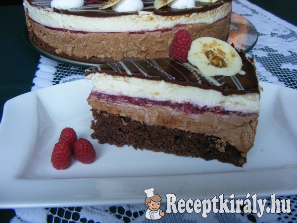 Málnás csokimousse torta-4