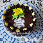 Mogyorókrémes csokoládés torta 3